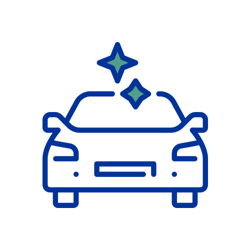 車がキラキラしているイラスト
