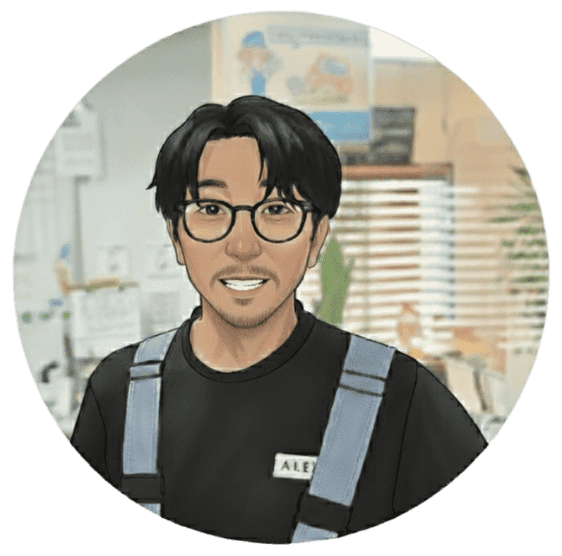 整備士の堀内さんのイラスト