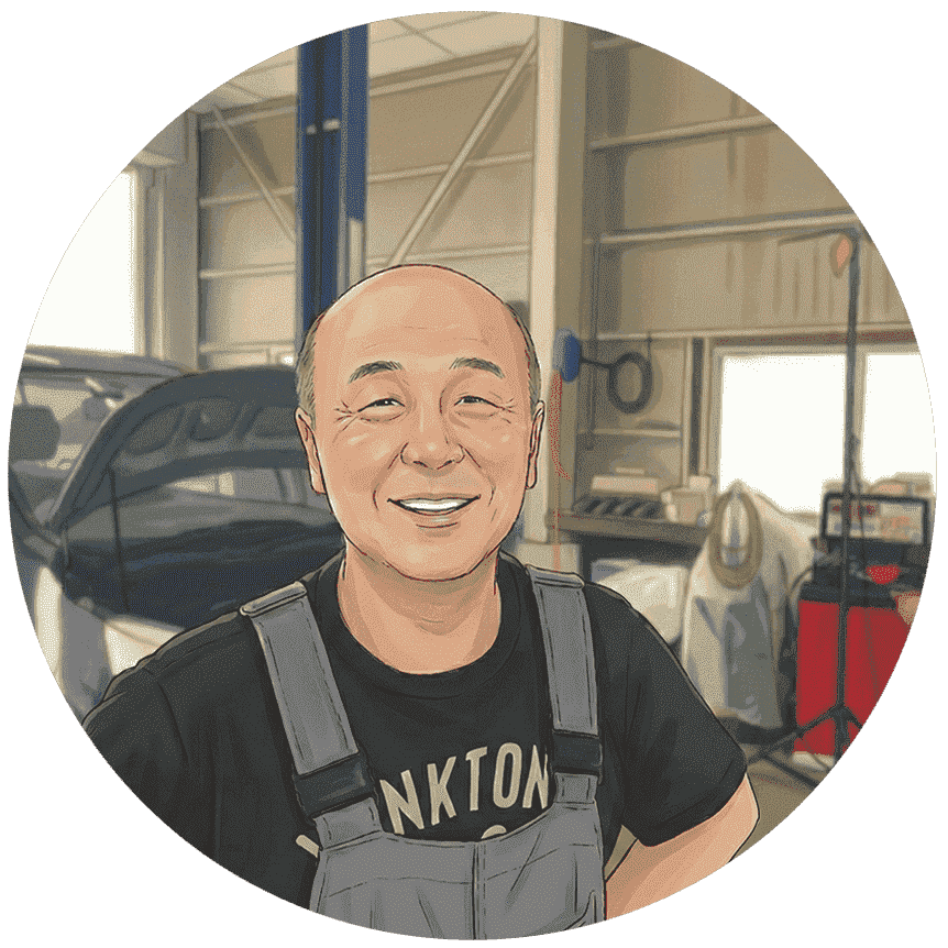 整備士の野口さんのイラスト