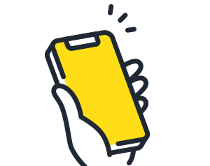 スマホを持っているイラスト